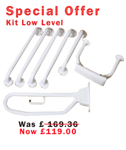 Grab Rail Kit Low Level In White 