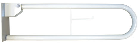 Hinged Support Grab Rail In White 