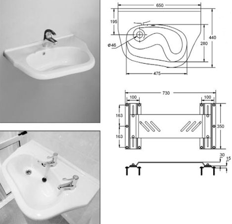 Care Basin 2 Tap Hole