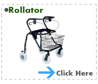 Rollator four-wheeled extra wide black with cable 