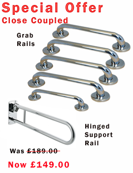 Grab Rail Kit Close Coupled In Polished Steel