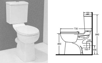 Comfort Height Disabled Toilet Osbourne CC 