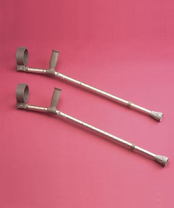 Crutches Double Adjustable Long Pair