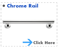 Chrome Straight Grab Rail 450mm