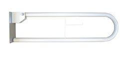 Hinged Support Grab Rail In White 