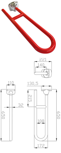 Cherry Hinged Support Rails