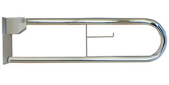 Hinged Support Grab Rail Polished Stainless Steel