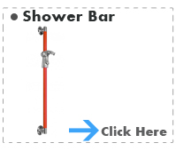 Straight Grab Bar and Shower Holder Cherry