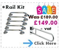 Grab Rail Kit Close Coupled In Polished Steel