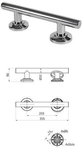 Stainless Steel Grab Rail 710mm