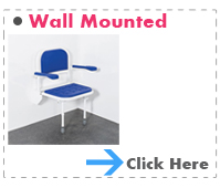 Wall Mounted Shower Seat Blue