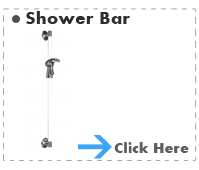 Straight Grab Bar and Shower Holder White Chrome